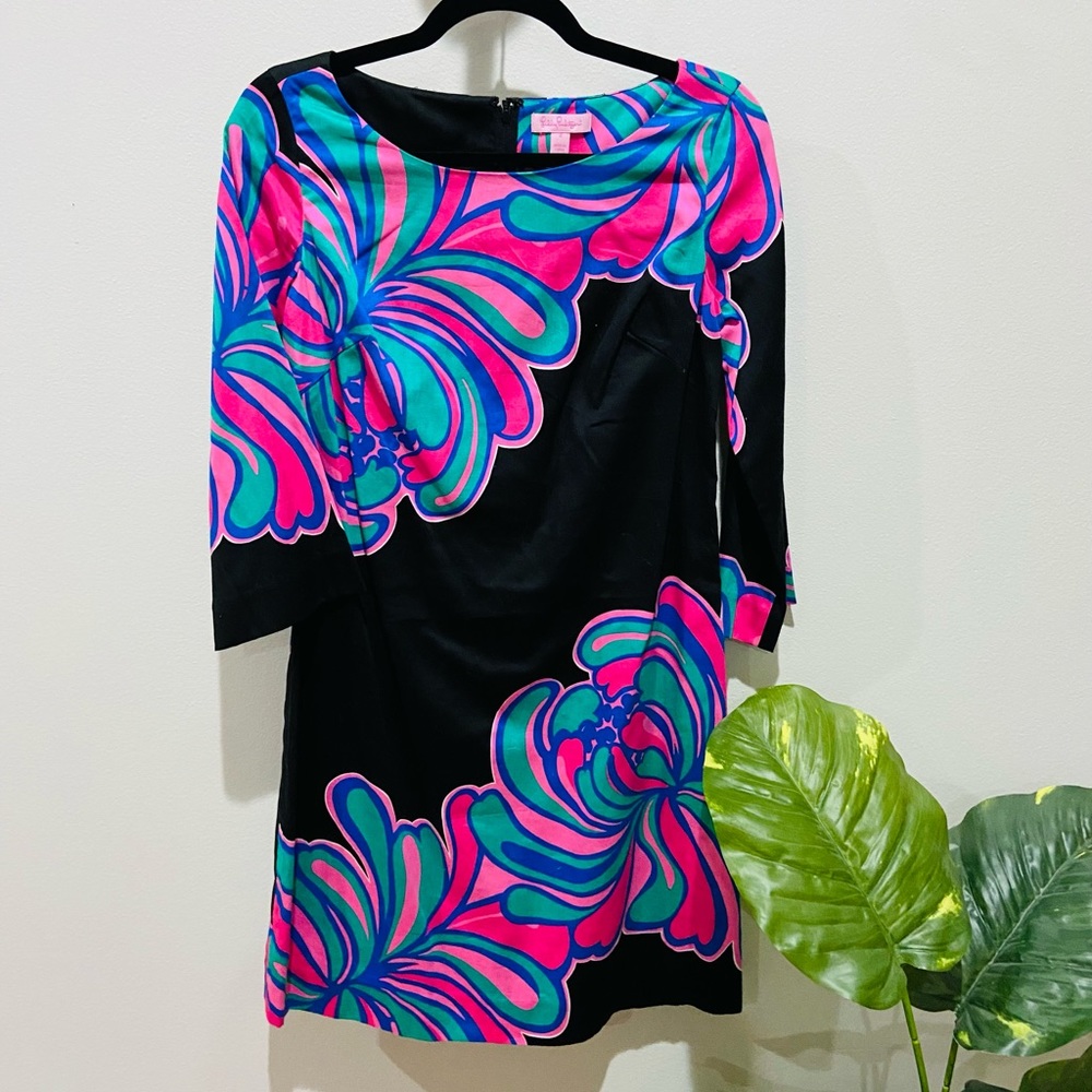 Lilly Pulitzer vibrant black dress - 2